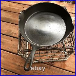 Vintage Wapak #10 Cast Iron Skillet with Heat Ring