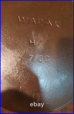Vintage Wapak #9 Cast Iron Skillet Heat Ring