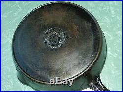 Vintage Wapak Hollow Ware Cast Iron Skillet Indian Logo High Grade Camping