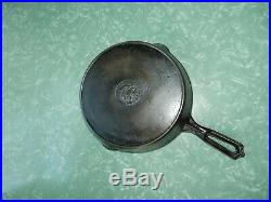 Vintage Wapak Hollow Ware Cast Iron Skillet Indian Logo High Grade Camping