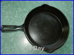 Vintage Wapak Hollow Ware Cast Iron Skillet Indian Logo High Grade Camping