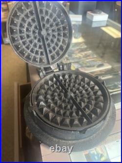 Vintage cast iron W. Resor & CO. Waffle Maker Cincinnati Ohio 7 from the 1880s