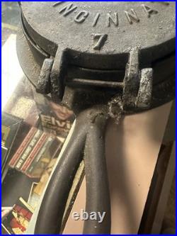 Vintage cast iron W. Resor & CO. Waffle Maker Cincinnati Ohio 7 from the 1880s