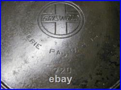 Vintage cast iron skillet GRISWOLD #13 slant logo clean old large kitchen tool