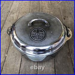 Vintage griswold cast iron dutch oven 8. 1278 With 1288 Lid, Self Basting