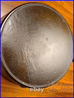 Vollrath #8 Vintage Restored Cast Iron Chicken Fryer Skillet with Marked Lid