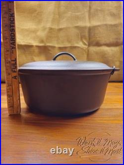 Vollrath #8 Vintage Restored Cast Iron Dutch Oven 3-Piece (Base, Trivet, Lid)