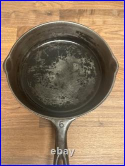 Vollrath Cast Iron #6 Fully Marked Skillet Sits Flat Rare
