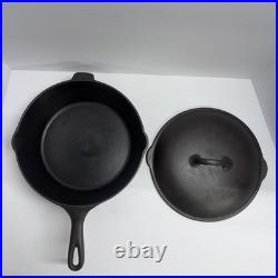 Vollrath Ware Deep Chicken #8 Cast Iron Pan & Lid 1920-1950