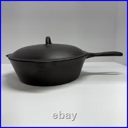 Vollrath Ware Deep Chicken #8 Cast Iron Pan & Lid 1920-1950