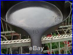 Vtg. #10 WAGNER WARE Cast Iron SKILLET Frying Pan/Sidney, O. /1060C With Ghost #10