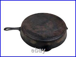 Vtg #14 Griswold Wagner 15 1/4 A Cast Iron Skillet With Fire Heat Ring Nice