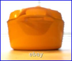 Vtg COUSANCES DOUFEU # 26 5-1/2 quart Enamel Cast Iron Dutch Oven Yellow FRANCE