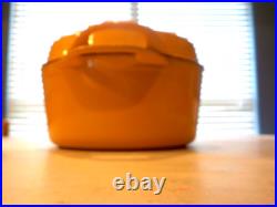 Vtg COUSANCES DOUFEU # 26 5-1/2 quart Enamel Cast Iron Dutch Oven Yellow FRANCE