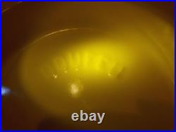 Vtg COUSANCES DOUFEU # 26 5-1/2 quart Enamel Cast Iron Dutch Oven Yellow FRANCE