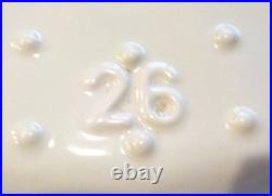 Vtg COUSANCES DOUFEU # 26 5-1/2 quart Enamel Cast Iron Dutch Oven Yellow FRANCE