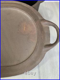 Vtg Cast Iron Deep Fish Fryer 3060 SPORTSMAN COVER GRIDDLE LID 3093 USA