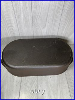 Vtg Cast Iron Deep Fish Fryer 3060 SPORTSMAN COVER GRIDDLE LID 3093 USA