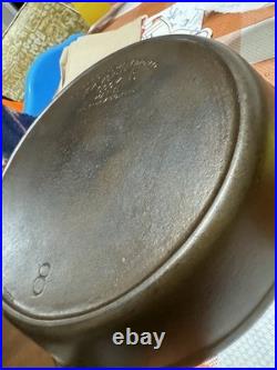 Vtg Chicago Favorite Cook Ware #8 Cast Iron Skillet With Heat Ring