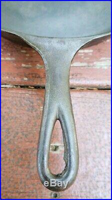 Vtg ERIE No 9 Pre Griswold Block Logo Cast Iron Skillet 713 c1892-1905 Heat Ring