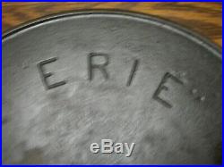 Vtg. ERIE Pre Griswold #8 Cast Iron Skillet withHeat Ring and Anchor Maker's Mark