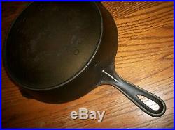 Vtg. ERIE Pre Griswold #8 Cast Iron Skillet withHeat Ring and Anchor Maker's Mark