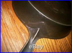 Vtg. ERIE Pre Griswold #8 Cast Iron Skillet withHeat Ring and Anchor Maker's Mark