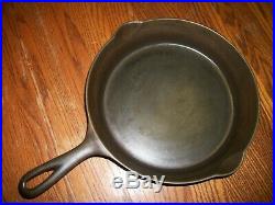 Vtg. ERIE Pre Griswold #8 Cast Iron Skillet withHeat Ring and Anchor Maker's Mark