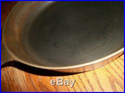 Vtg. ERIE Pre Griswold #8 Cast Iron Skillet withHeat Ring and Anchor Maker's Mark