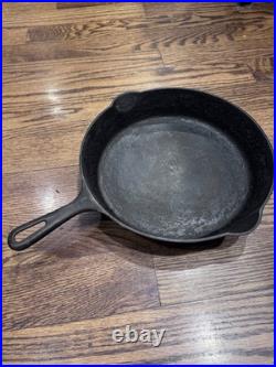 Vtg Griswold #10 Cast Iron Skillet 716 S Block Logo Erie PA USA Pan Antique