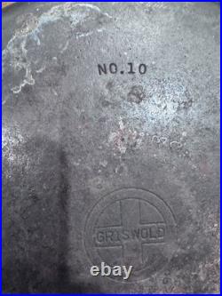 Vtg Griswold #10 Cast Iron Skillet 716 S Block Logo Erie PA USA Pan Antique