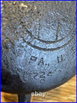 Vtg Griswold #5 Cast Iron Skillet Lg Block Logo Double Spout Rare Early