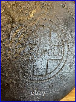 Vtg Griswold #5 Cast Iron Skillet Lg Block Logo Double Spout Rare Early