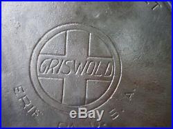 Vtg Griswold #9 Cast Iron Skillet Frying Pan Large Slant Logo 710-xi Heat Ring