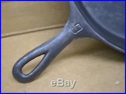 Vtg Griswold #9 Cast Iron Skillet Frying Pan Large Slant Logo 710-xi Heat Ring