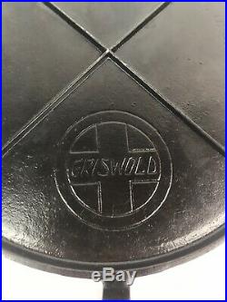 Vtg Griswold Cast Iron #10 Griddle Pan 740 A Erie USA Slant Logo X Reinforcement
