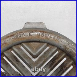 Vtg Griswold Cast Iron Double Broiler 875 876 Erie PA USA Rare USA Pan