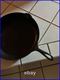 Vtg Griswold Cast Iron Skillet slant Logo Erie Antique Pan #12 Antiqu Vtg Griswold Cast Iron Skillet slant Logo Erie Antique Pan #12 Antiqu