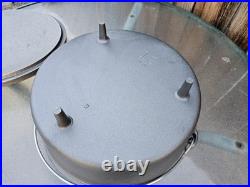 Vtg NOS Unmarked Lodge #12 CO D USA Cast Iron Pot Camp Dutch Oven 3 Footed Lid