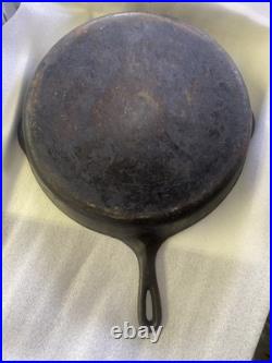Vtg Unmarked Wagner Ware #12 14 Cast Iron Skillet Double Spout Vintage