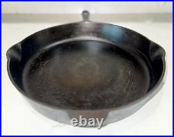 Vtg Unmarked Wagner Ware Cast Iron Skillet #12 Double Spout 14 B Mold Mark. USA