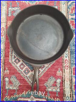 Vtg Wagner #10 Cast Iron Skillet Antique Pan Heat Ring Arch Logo Sidney Plated