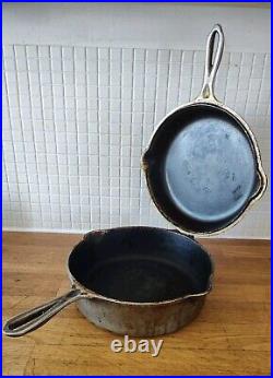 Vtg Wagner Ware Sidney -O- 1402 Cast Iron Chicken Fryer Skillet WITH LID! USA