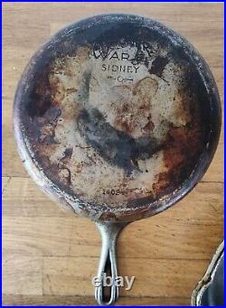 Vtg Wagner Ware Sidney -O- 1402 Cast Iron Chicken Fryer Skillet WITH LID! USA