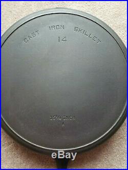 Vtg. Wagner/griswold #14 Skillet With Heat Ring Restored And Seasoned
