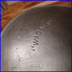 WAGNER Arched Block Logo #10 Cast Iron Skillet, Circa 1891-1914, Ghost Mark