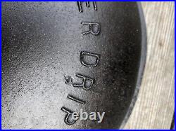 WAGNER WARE #10 Cast Iron DRIP DROP Raised Letter Skillet Cover 1070 RESTORED