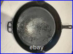 Wagner #14 -1064 Very Large Double Handle Cast Iron Skillet-Heat Ring-Beautiful