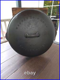 Wagner #14 Cast Iron Drip Drop Skillet Cover Rare Restored