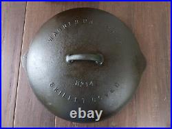 Wagner #14 Cast Iron Drip Drop Skillet Cover Rare Restored